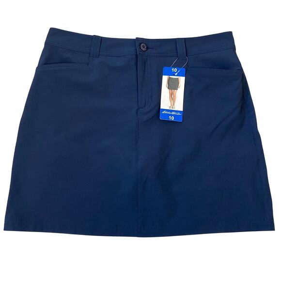 Eddie Bauer Adventurer Skort Mini Skirt Women 10 Navy Outdoor Hiking Golf Travel - Picture 1 of 12